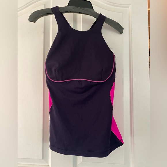 Lululemon Athletica Spin it to Win it tank top - pink & purple, size: 8 - Picture 3 of 8